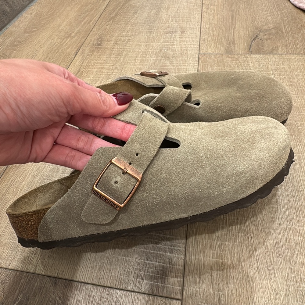 Birkenstock Tan Suede Mules